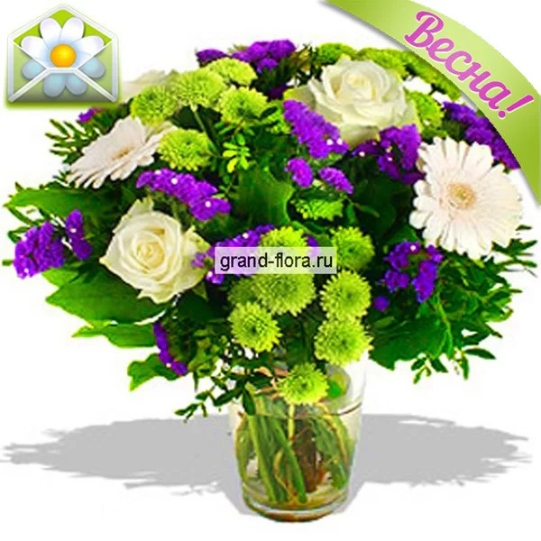 Букет с хризантем и гербер - Дивный сон